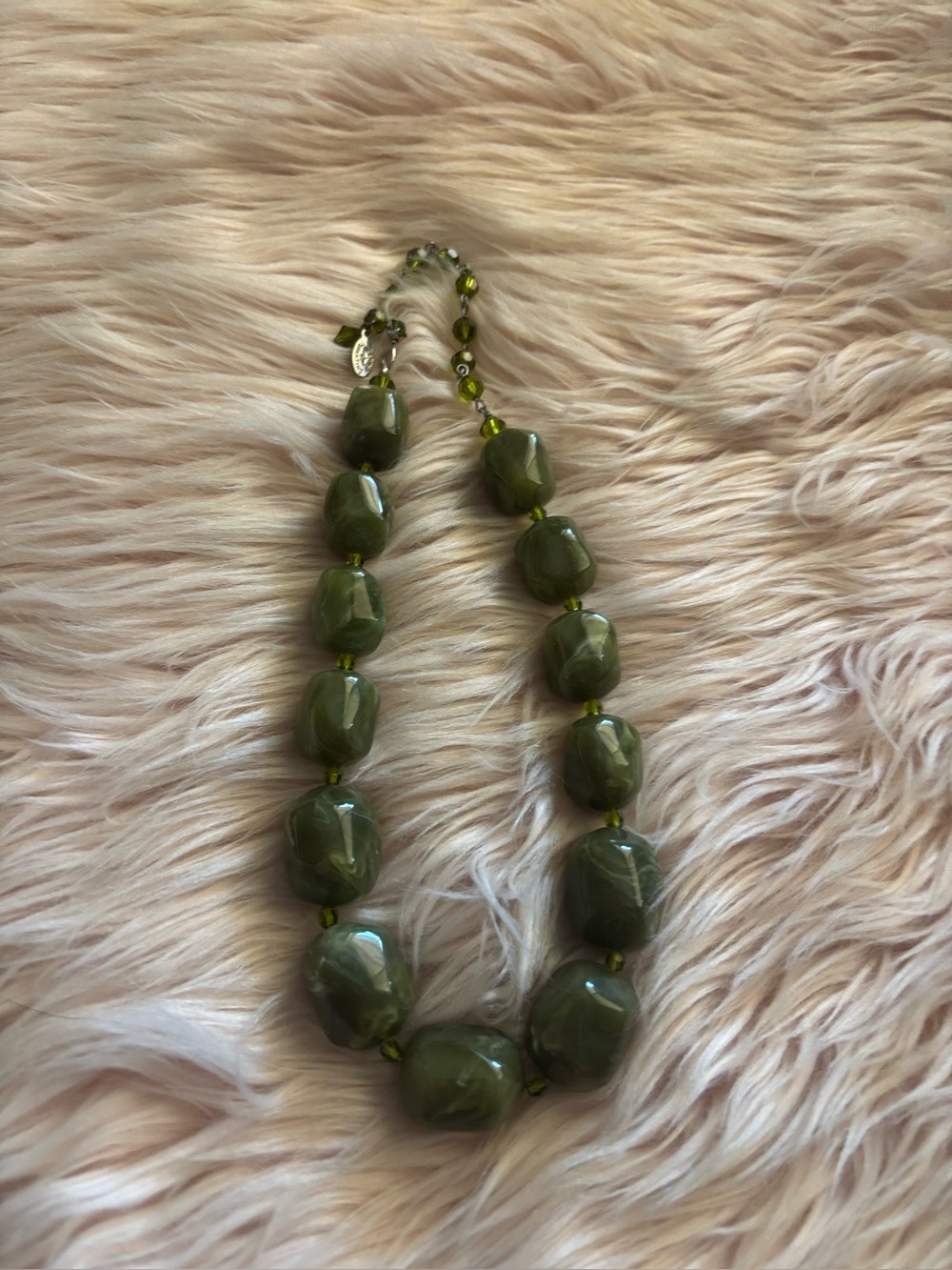 Tarina Tarantino Olive Green Faceted Bead Necklace
